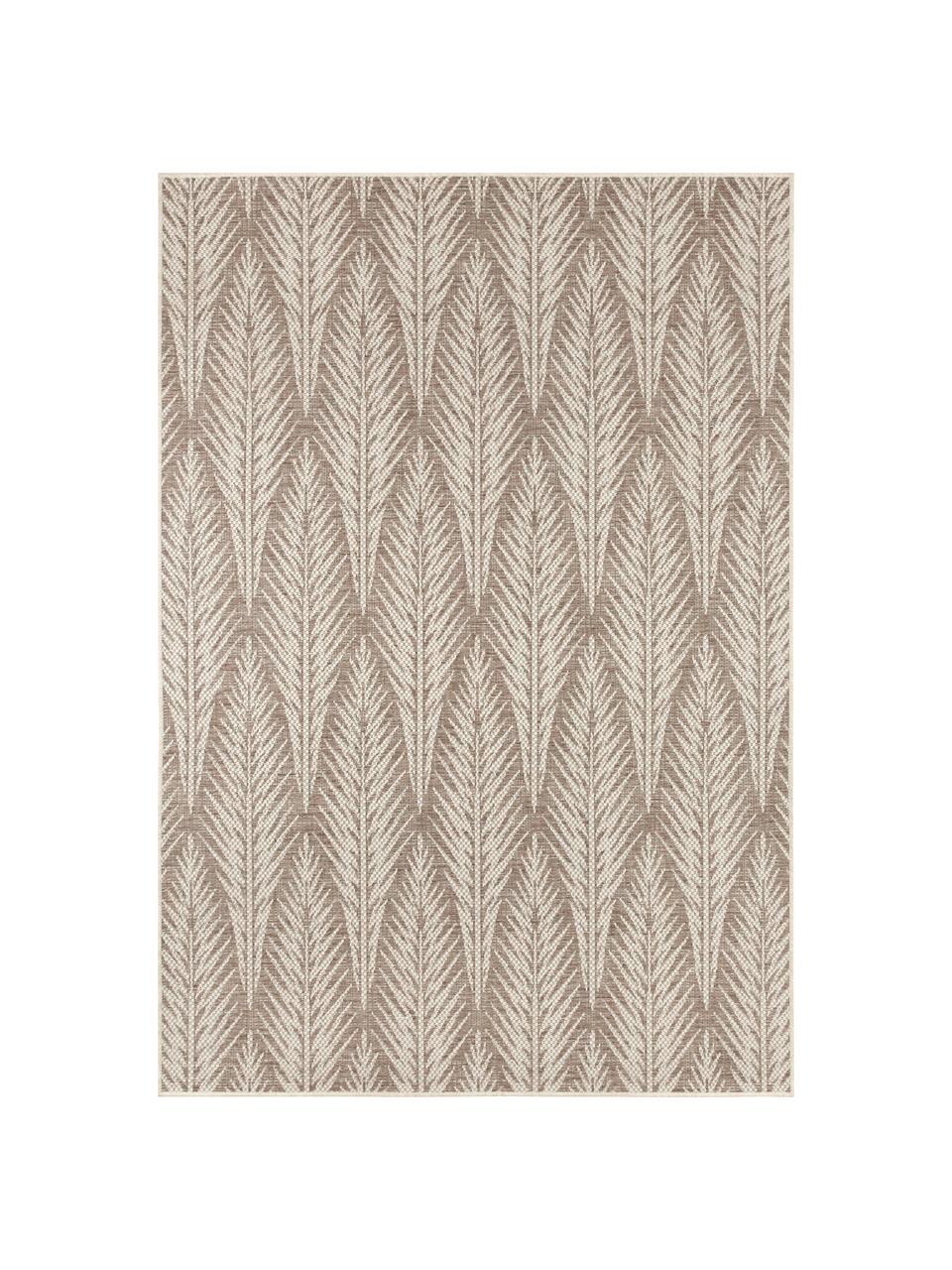 Design In- & Outdoor-Teppich Pella mit grafischem Muster, 100% Polypropylen, Taupe, Beige, B 160 x L 230 cm (Größe M)