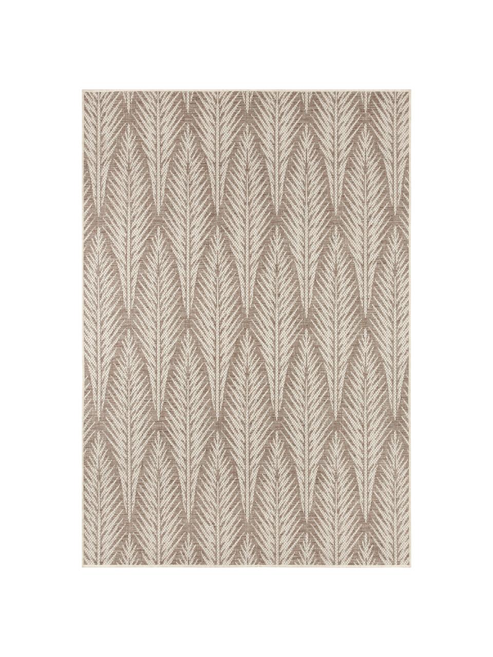 Design in- &  outdoor vloerkleed Pella met grafisch patroon, 100% polypropyleen, Taupe, beige, B 160 x L 230 cm (maat M)