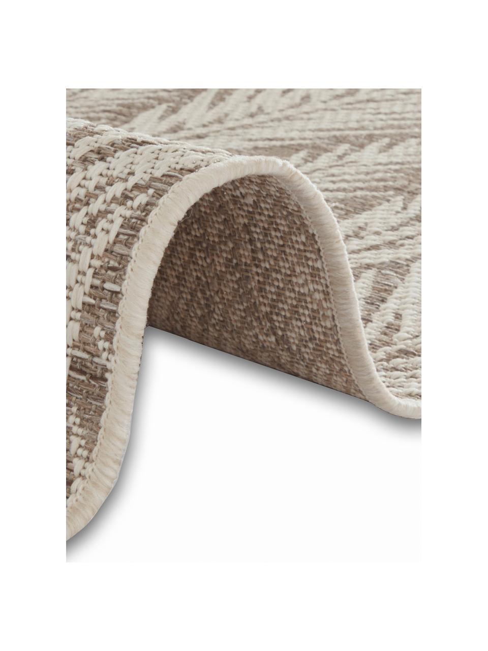 Design in- &  outdoor vloerkleed Pella met grafisch patroon, 100% polypropyleen, Taupe, beige, B 160 x L 230 cm (maat M)