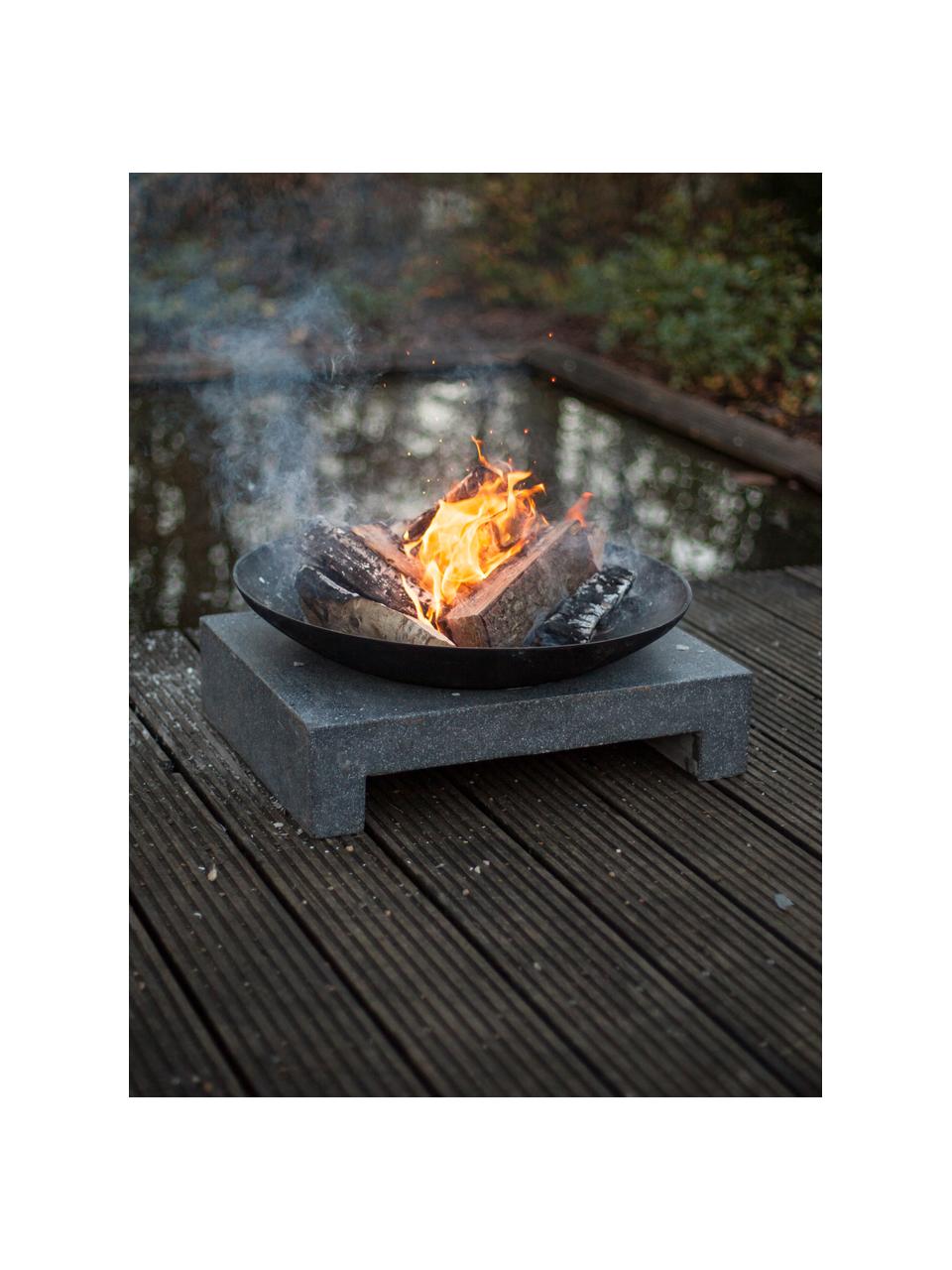 Misa na oheň s podstavcom Granito, Čierna, Š 59 x V 25 cm