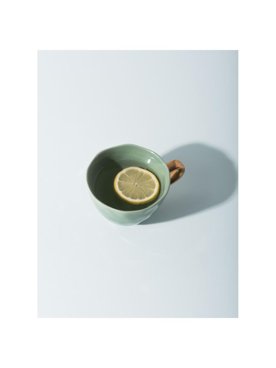 Taza de café Good Morning, Gres, Verde salvia, Ø 11 x Al 8 cm, 350 ml