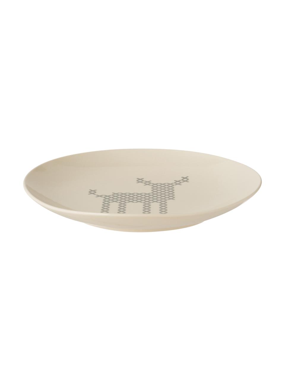 Piatto da colazione Cross, Ceramica, Bianco crema, Ø 20 cm