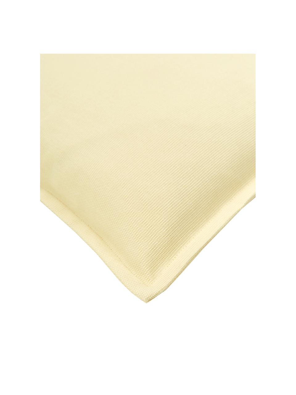 Housse de coussin en coton jaune clair Mads, 100 % coton, Jaune, larg. 40 x long. 40 cm