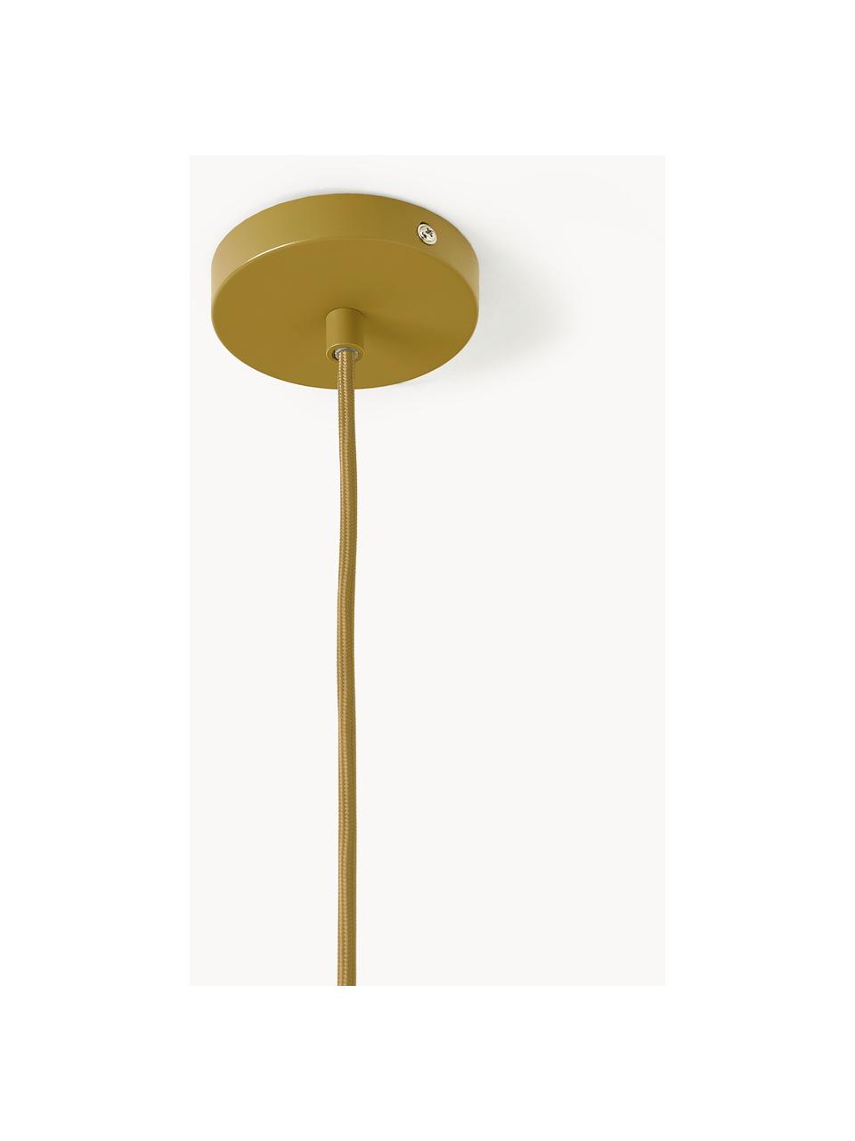 Kleine design hanglamp Lyss, Mosterdgeel, Ø 18 x H 23 cm