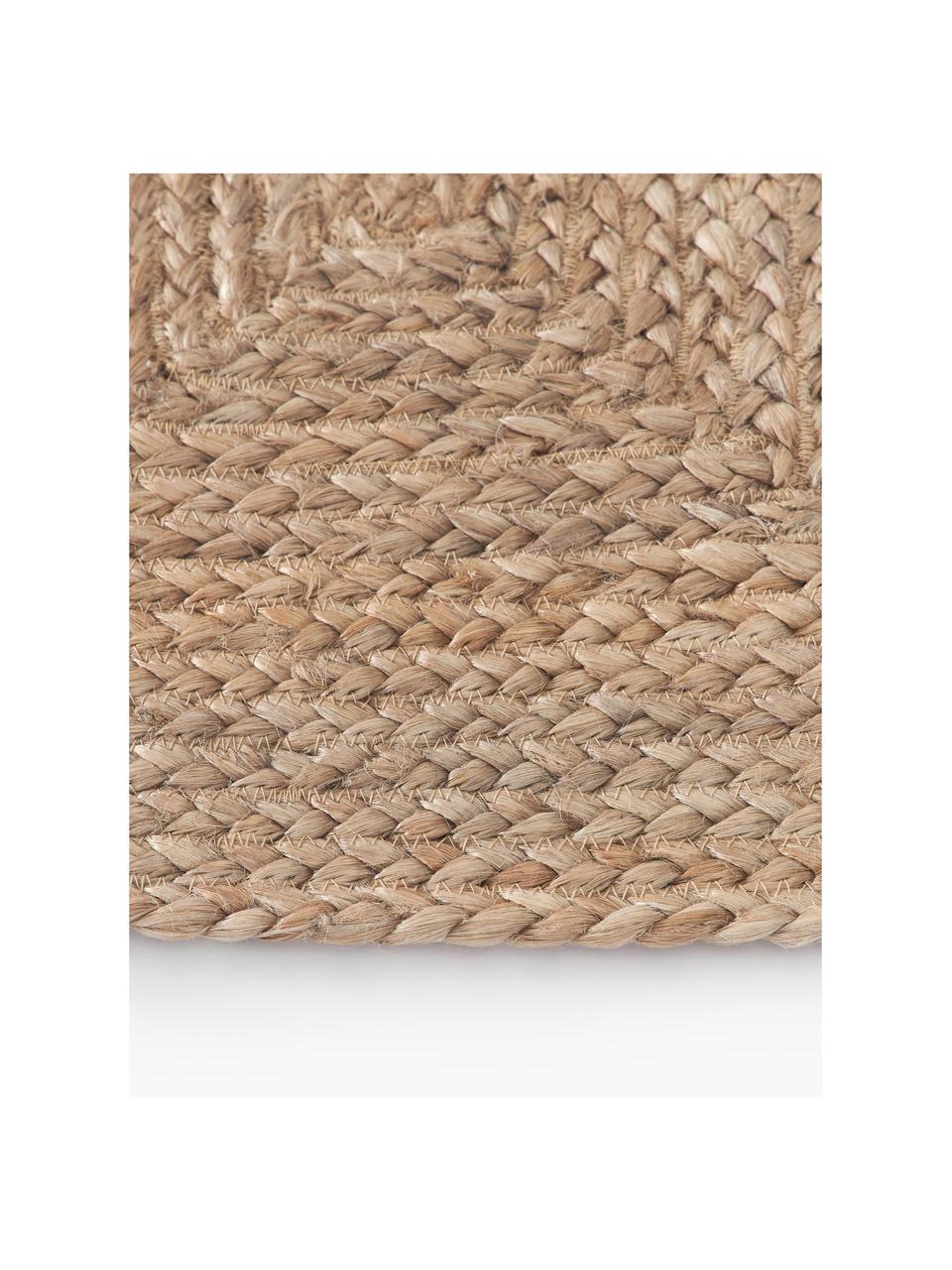 Handgefertigte Jute-Fussmatte Sharmila, 100 % Jute, Braun, B 45 x L 75 cm