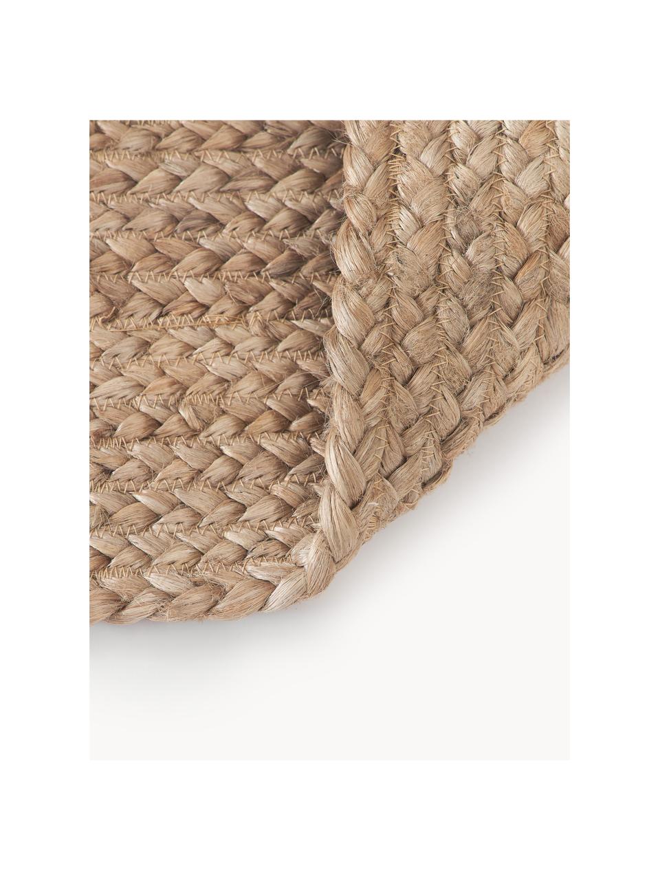 Handgefertigte Jute-Fussmatte Sharmila, 100 % Jute, Braun, B 45 x L 75 cm