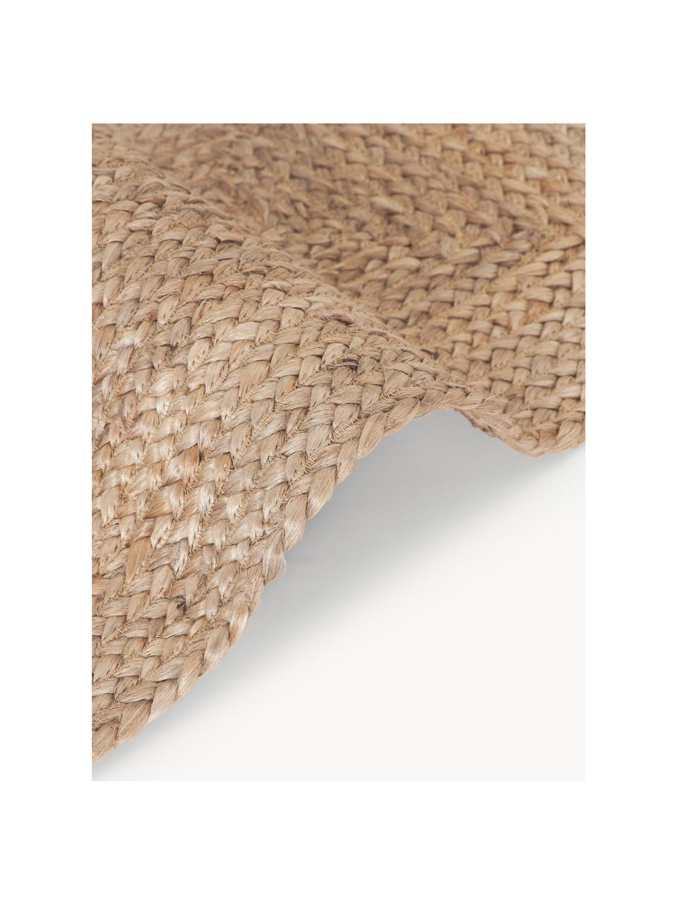 Handgefertigte Jute-Fussmatte Sharmila, 100 % Jute, Braun, B 45 x L 75 cm