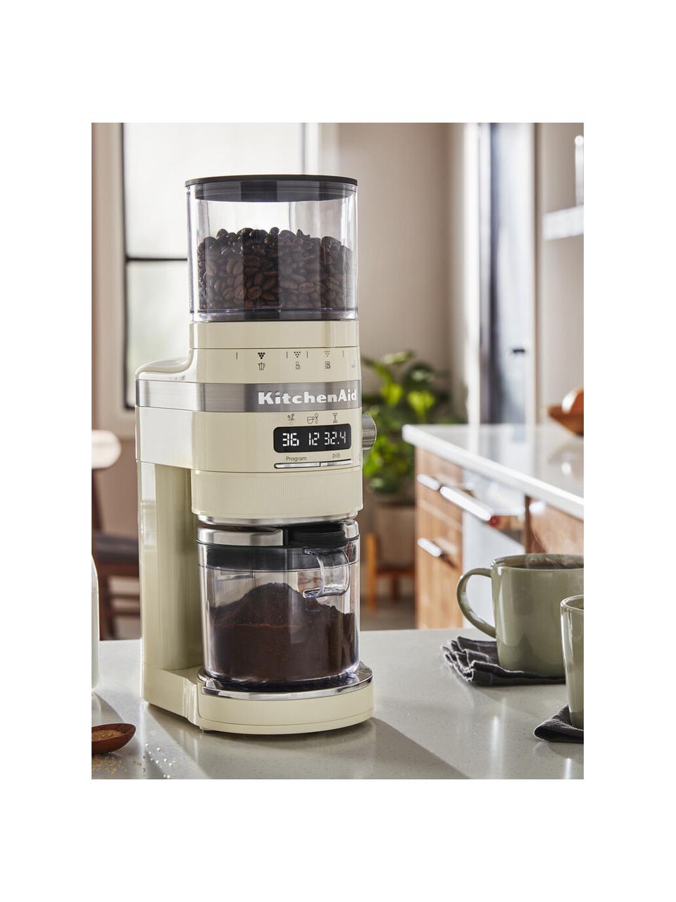 Kaffeemühle Artisan, Gehäuse: Kunststoff, Cremeweiß, glänzend, B 13 x H 38 cm