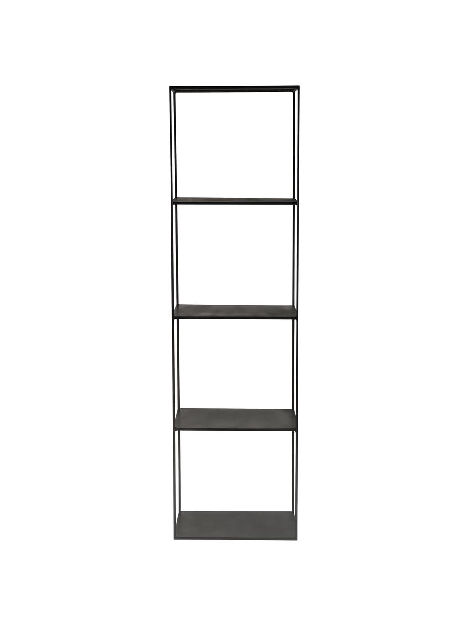 Libreria in metallo Expo, Metallo verniciato a polvere, Nero, Larg. 50 x Alt. 180 cm