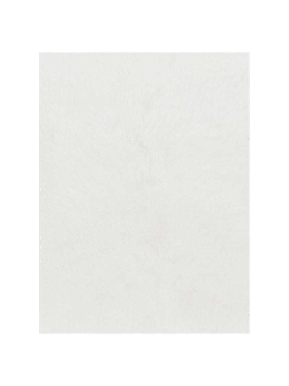 Manta de piel sintética Mette, Parte superior: 100% poliéster, Parte trasera: 100% poliéster, Blanco, An 150 x L 200 cm