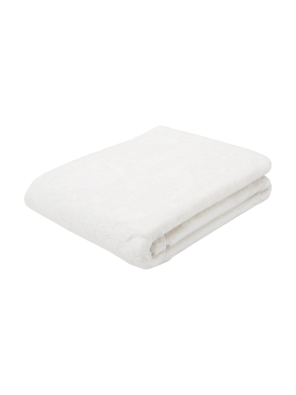 Kuscheldecke Mette aus Kunstfell, Vorderseite: 100% Polyester, Rückseite: 100% Polyester, Weiß, B 150 x L 200 cm