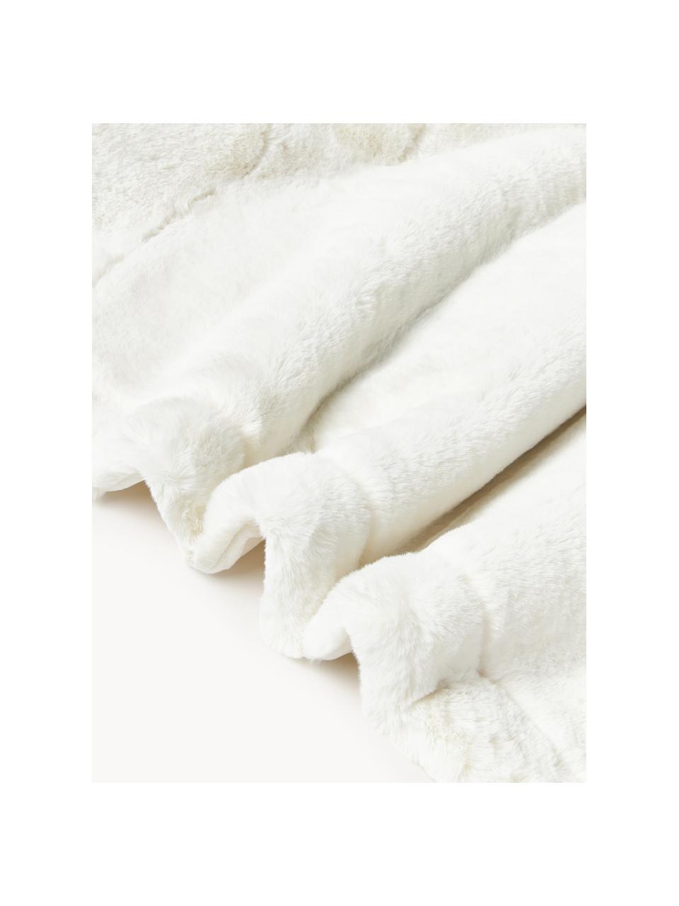 Plyšová deka z umelej kožušiny Mette, Biela, Š 150 x D 200 cm