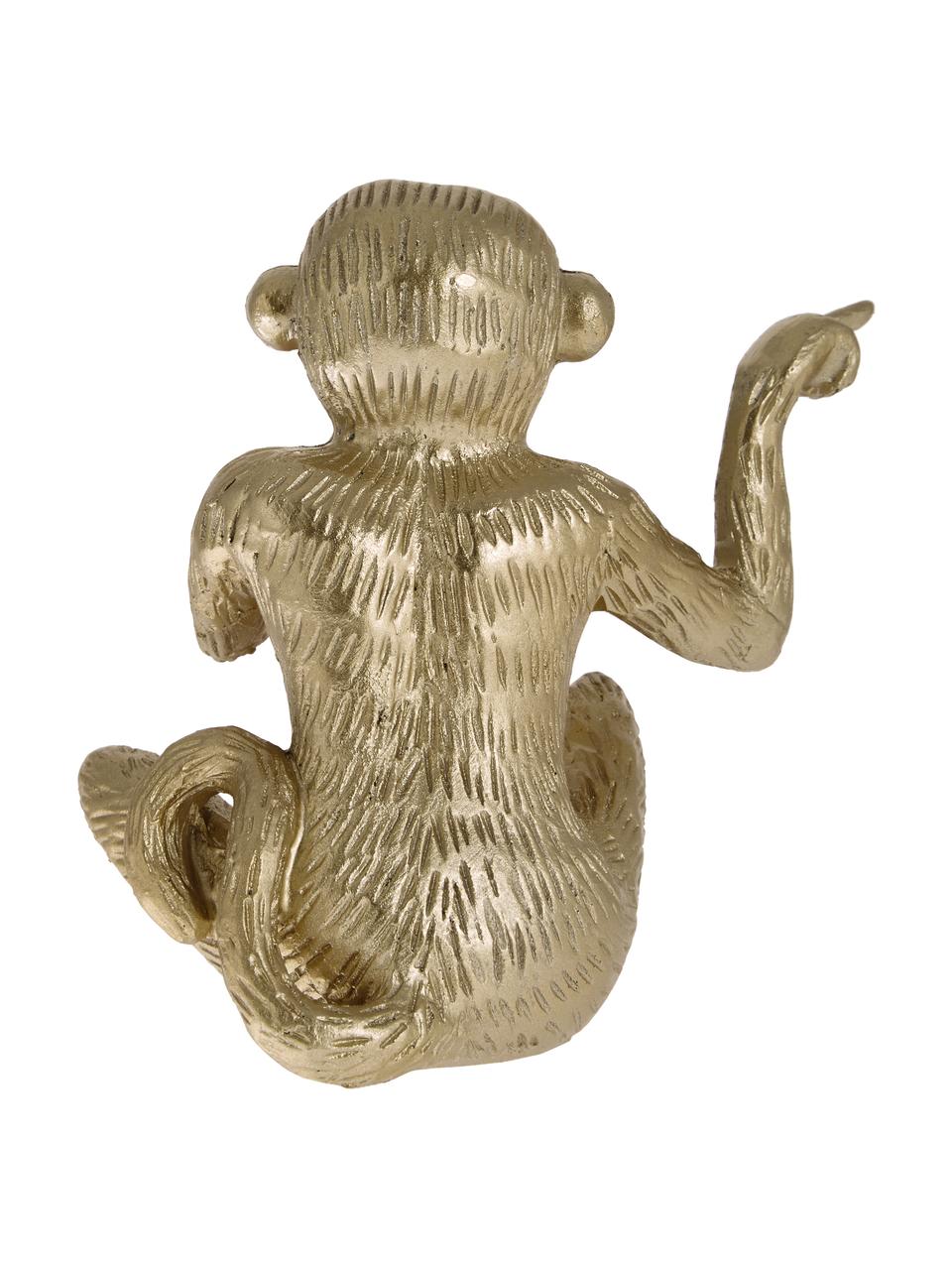 Decoratief object Monkey, Polyresin, Goudkleurig, B 14 cm x H 15 cm