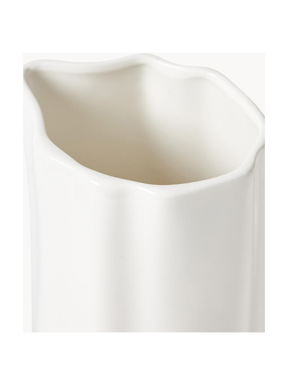 Carafe à eau en porcelaine de forme organique Joana, 1,6 L, Porcelaine, Blanc, 1,6 L