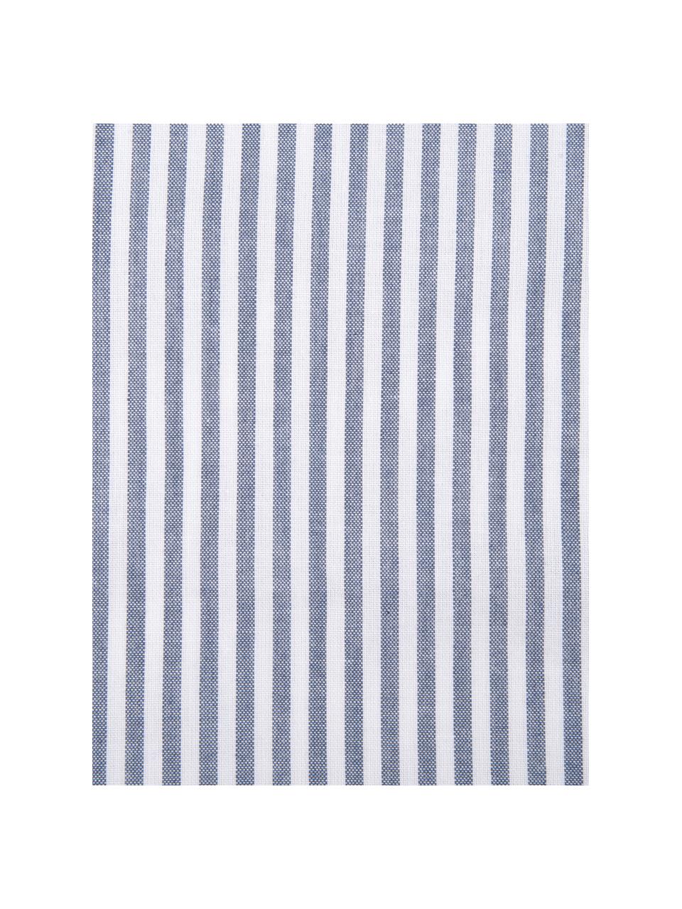 Baumwoll-Bettwäsche Ellie in Blau/Weiß, fein gestreift, Webart: Renforcé Fadendichte 118 , Weiß, gestreift, 155 x 220 cm + 1 Kissen 80 x 80 cm