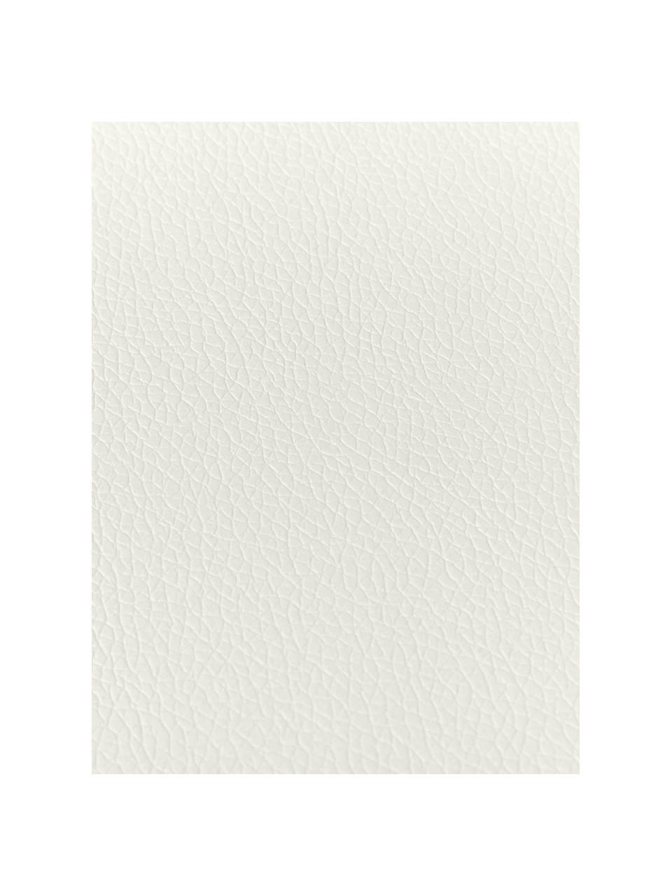 Ronde kunstleren placemats Pik, 2 stuks, Kunstleer (PVC), Wit, Ø 38 cm