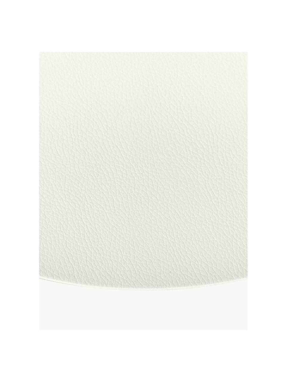 Tovaglietta americana rotonda in similpelle Pik 2 pz, Plastica (PVC), Bianco latte, Ø 38 cm