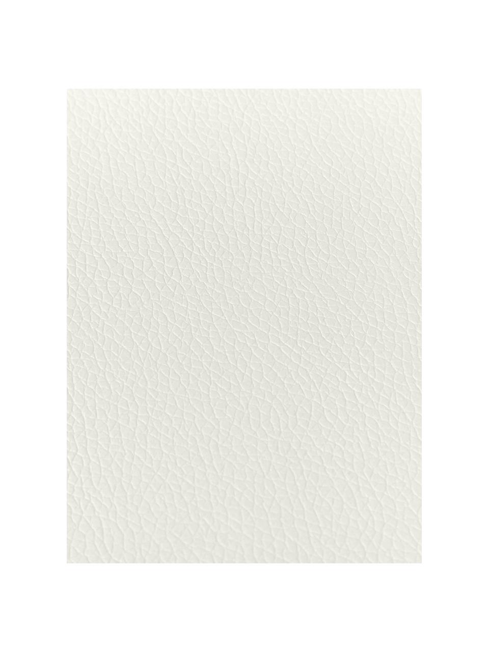 Ronde kunstleren placemats Pik, 2 stuks, Kunstleer (PVC), Gebroken wit, Ø 38 cm
