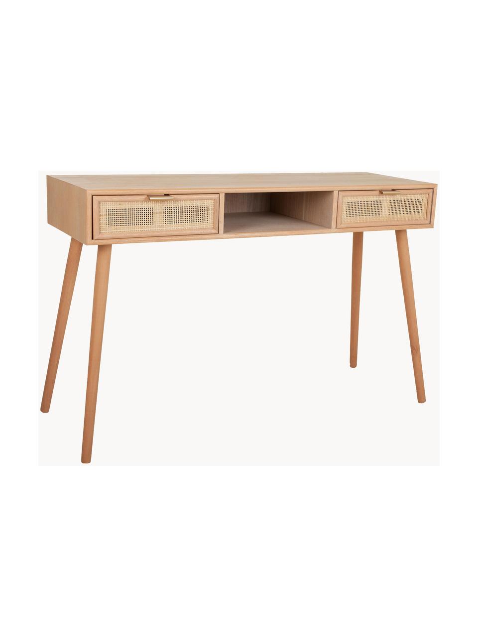 Console rustique Cayetana, Bois clair, larg. 120 x haut. 76 cm