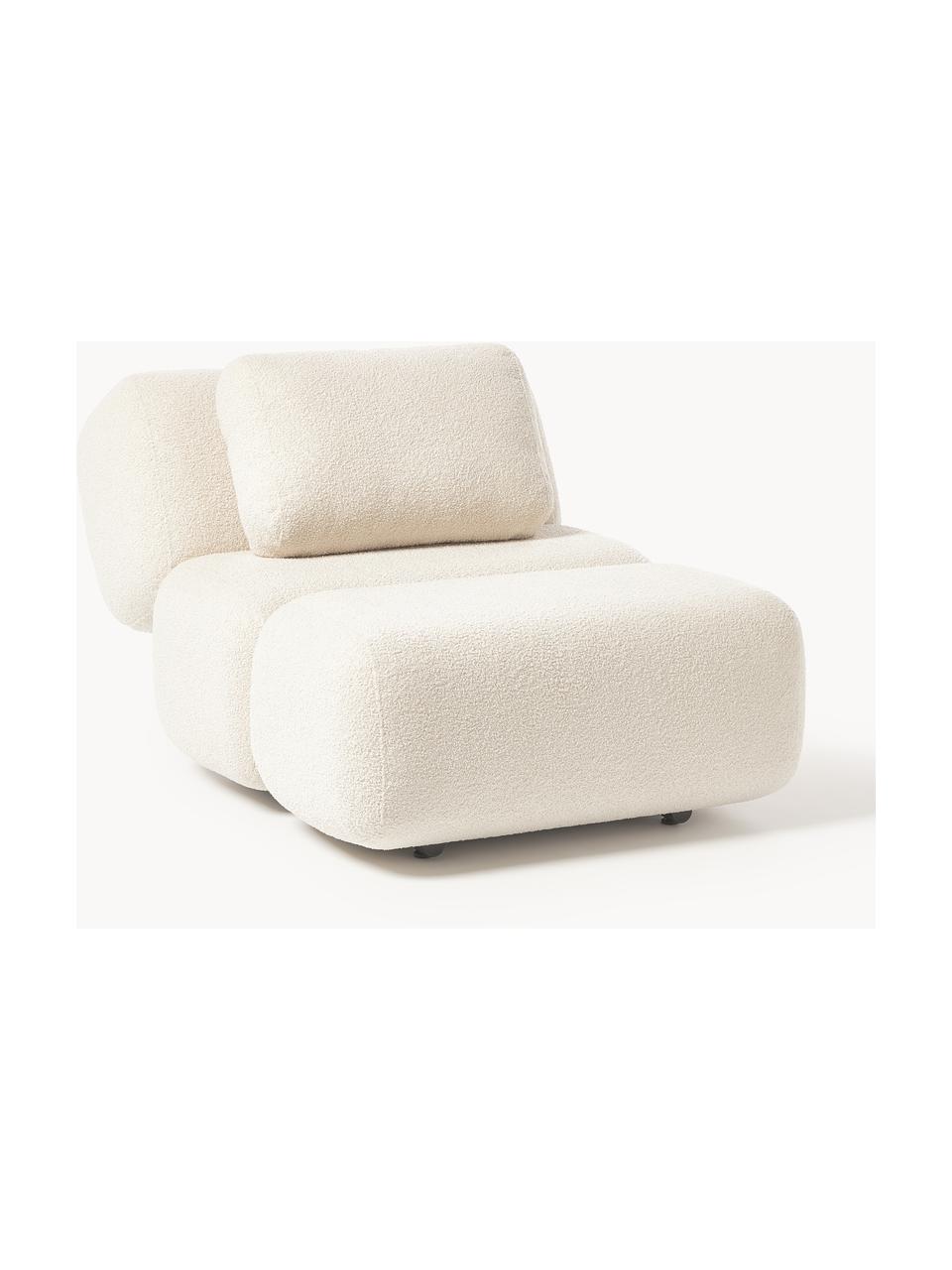 Teddy fauteuil Caterpillar, Poten: kunststof, Teddy lichtbeige, B 82 x D 118 cm