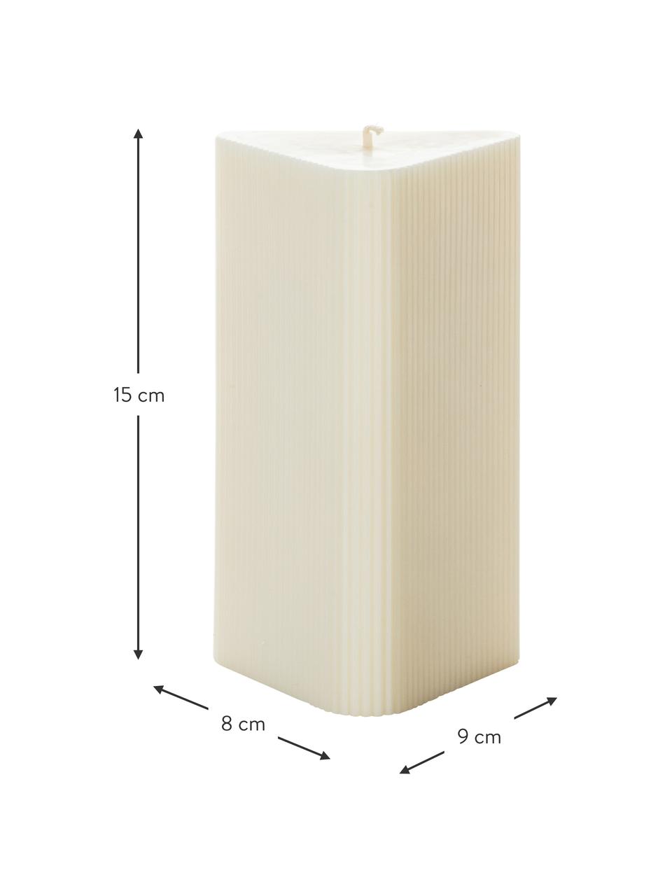 Vela Milos, Cera, Blanco crema, An 9 x Al 15 cm
