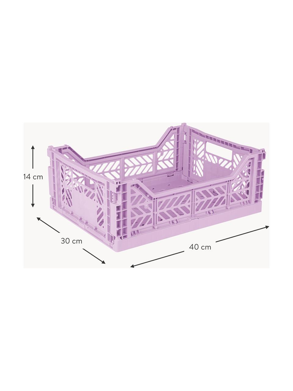 Klappbare Aufbewahrungsbox Midi, B 40 cm, Kunststoff, Lavendel, B 40 x T 30 cm