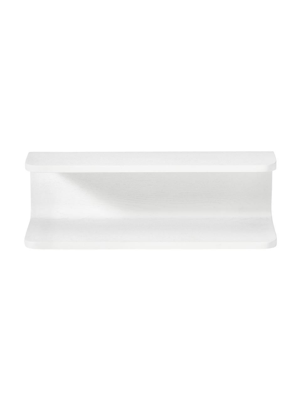 Houten wandrek Nuria, Eucalyptus multiplex met essenhoutfineer, FSC-gecertificeerd, Wit, B 102 x H 17 cm