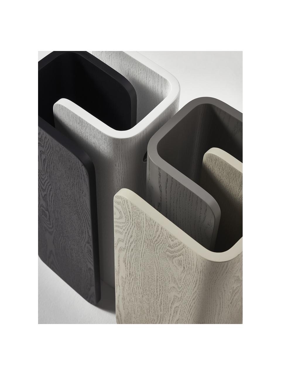 Estante de pared de madera Nuria, Madera de eucalipto contrachapada con chapa de madera de fresno con certificiado FSC, Blanco, An 102 x Al 17 cm