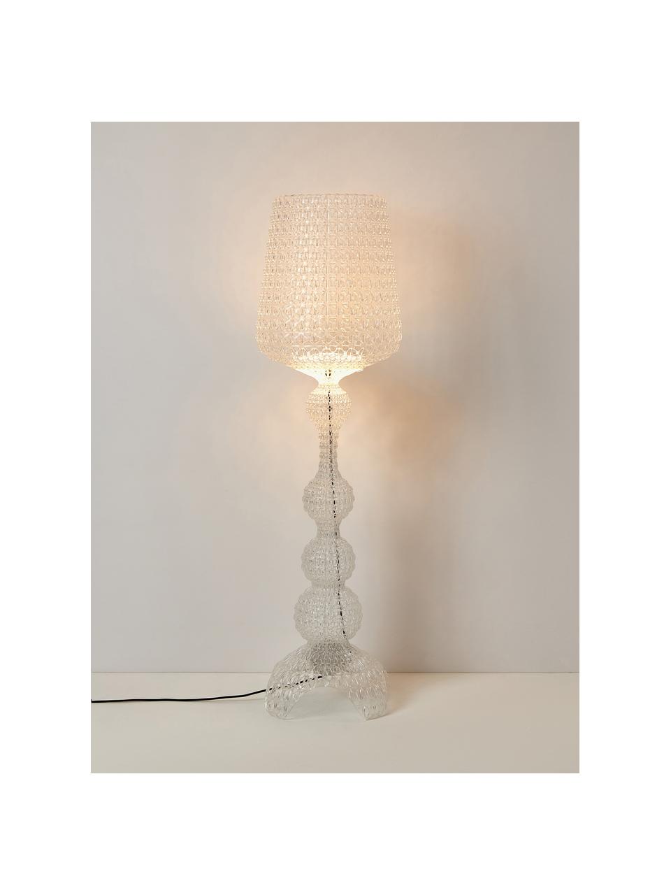 Lámpara de pie LED regulable para exterior Kabuki, Plástico, Transparente, Al 166 cm