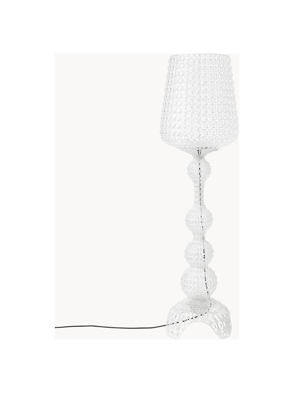 Stmievateľná vonkajšia stojacia LED lampa Kabuki, Umelá hmota, Priehľadná, V 166 cm