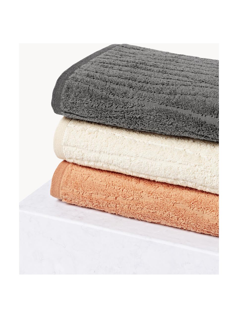 Katoenen handdoek Audrina in verschillende formaten, Perzik, Handdoek, B 50 x L 100 cm, 2 stuks