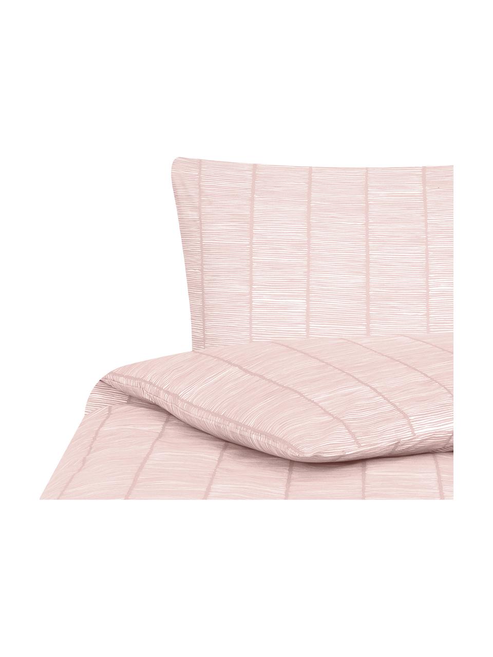 Vzorovaná posteľná bielizeň z bavlny renforcé Paulina, Ružová, biela