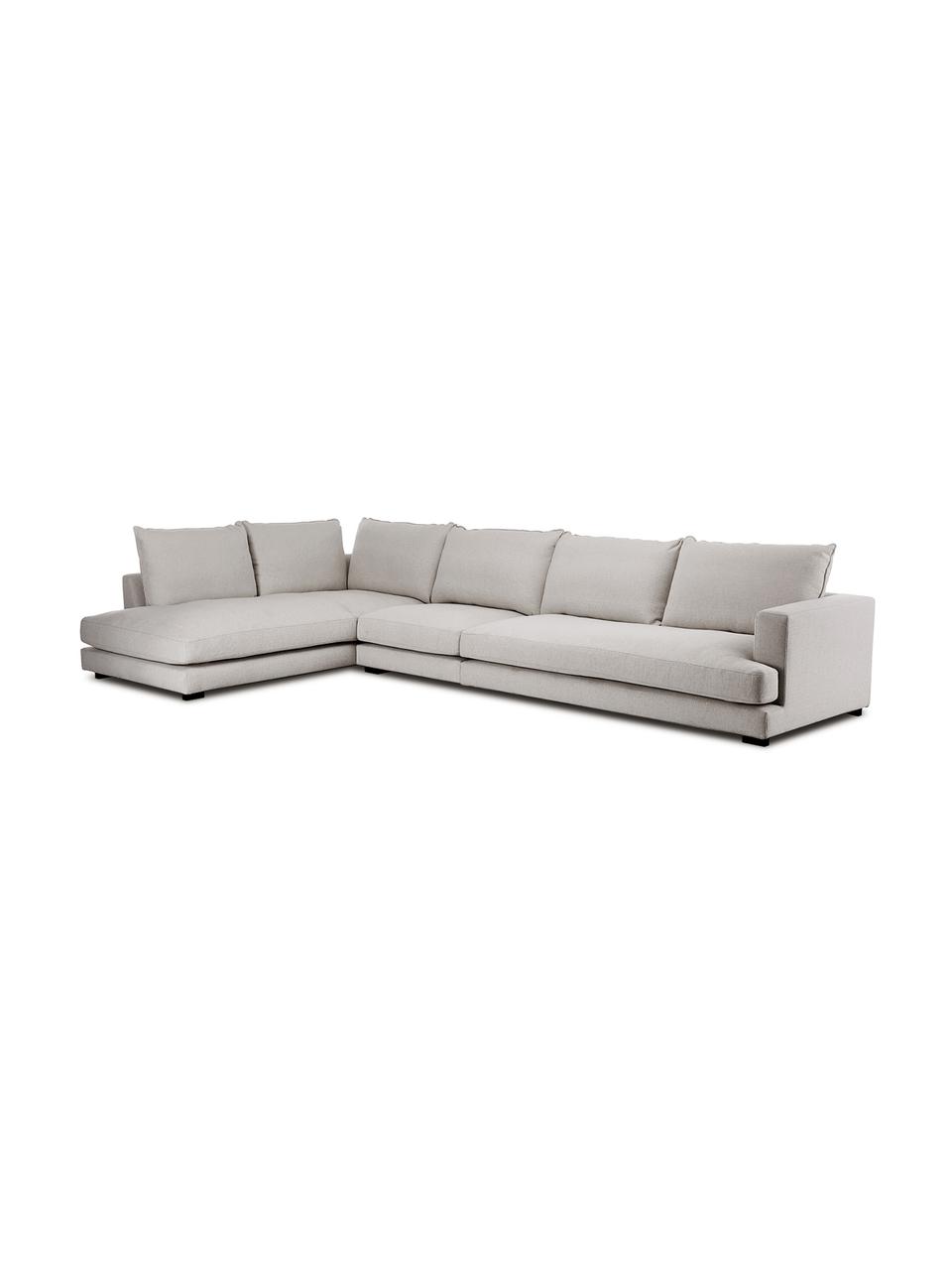 Sofá rinconera grande Tribeca, Tapizado: poliéster Alta resistenci, Estructura: madera de pino maciza, Patas: madera de haya maciza pin, Tejido greige, An 405 x F 228 cm, chaise longue izquierda