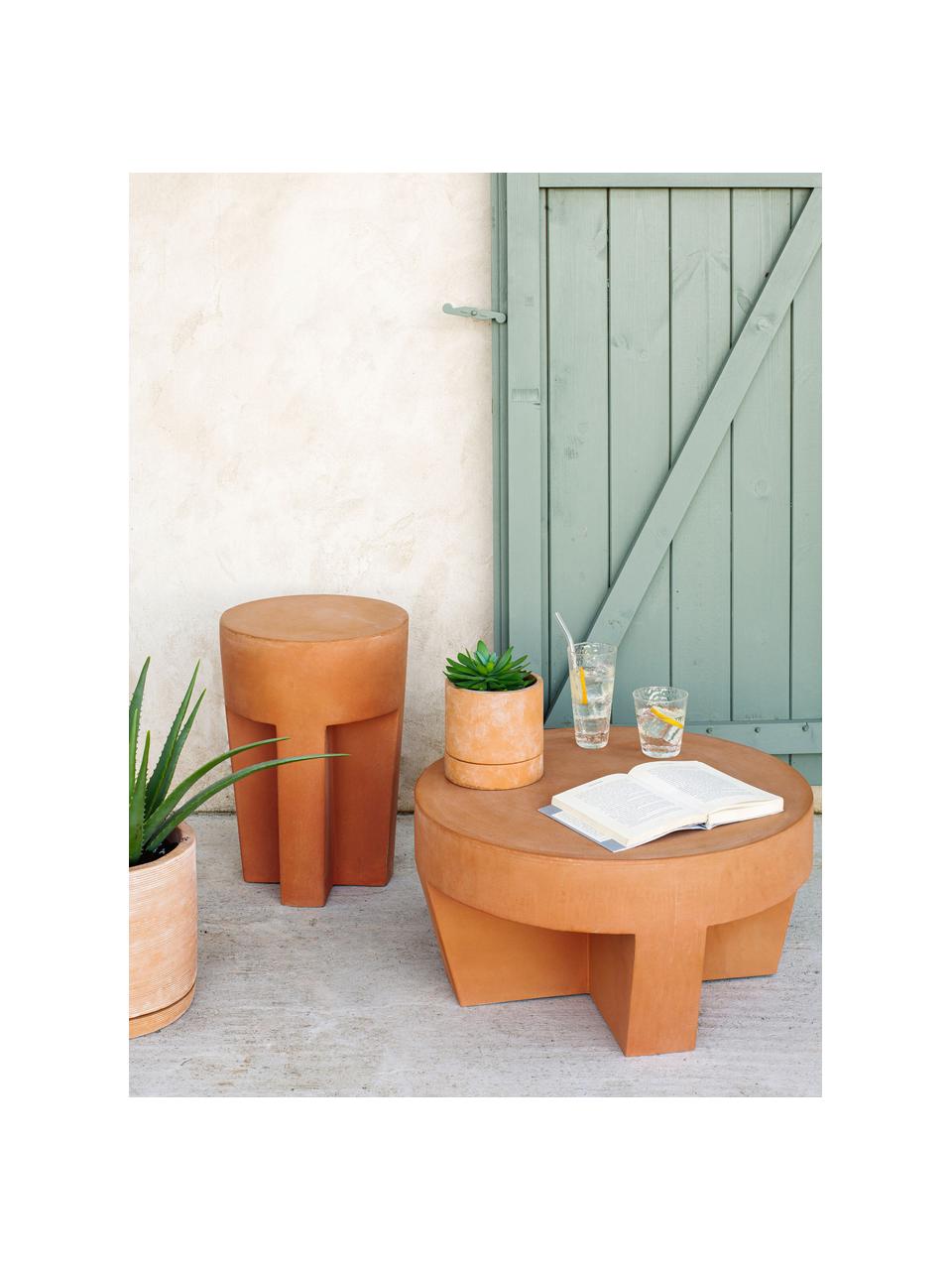 Zahradní konferenční stolek z terakoty Vilena, Terakota, Terakotová, Ø 33 cm, V 47 cm