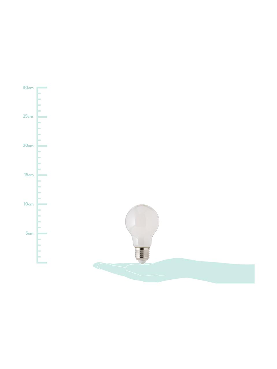 E27 Leuchtmittel, 4.6W, warmweiß, 1 Stück, Leuchtmittelschirm: Opalglas, Leuchtmittelfassung: Aluminium, Weiß, Ø 6 x H 10 cm