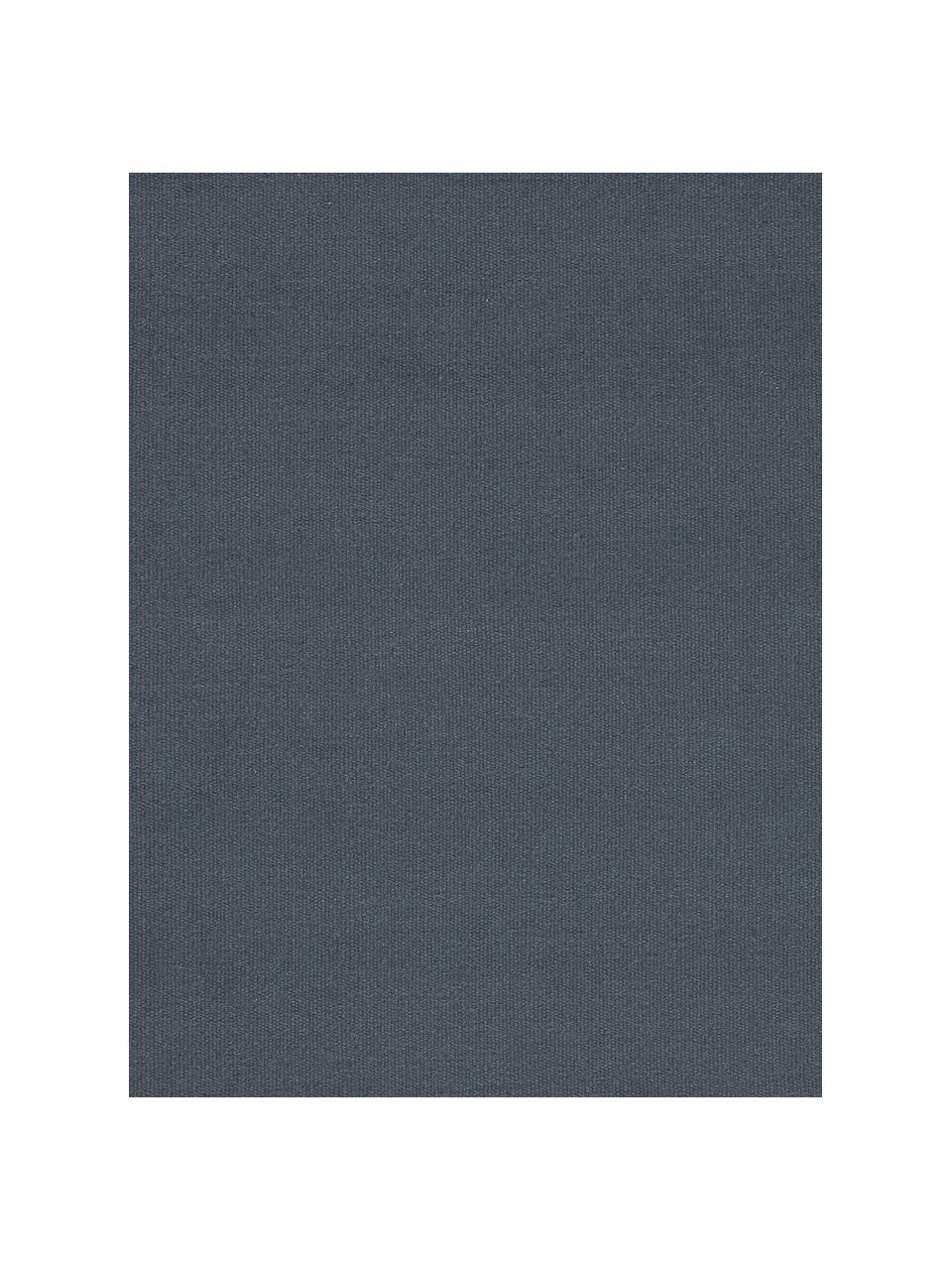 Ručně tkaný vlněný kilimový koberec s třásněmi Rainbow, Tmavě modrá, Š 200 cm, D 300 cm (velikost L)