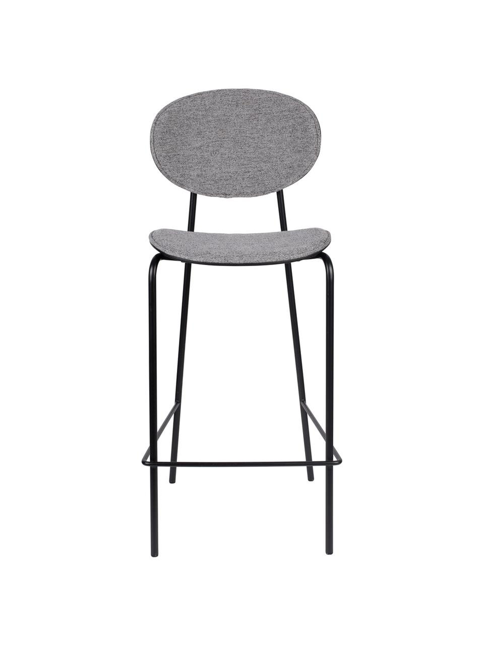Barové stoličky Donny, 2 ks, Sivá, čierna, Š 39, H 49 cm