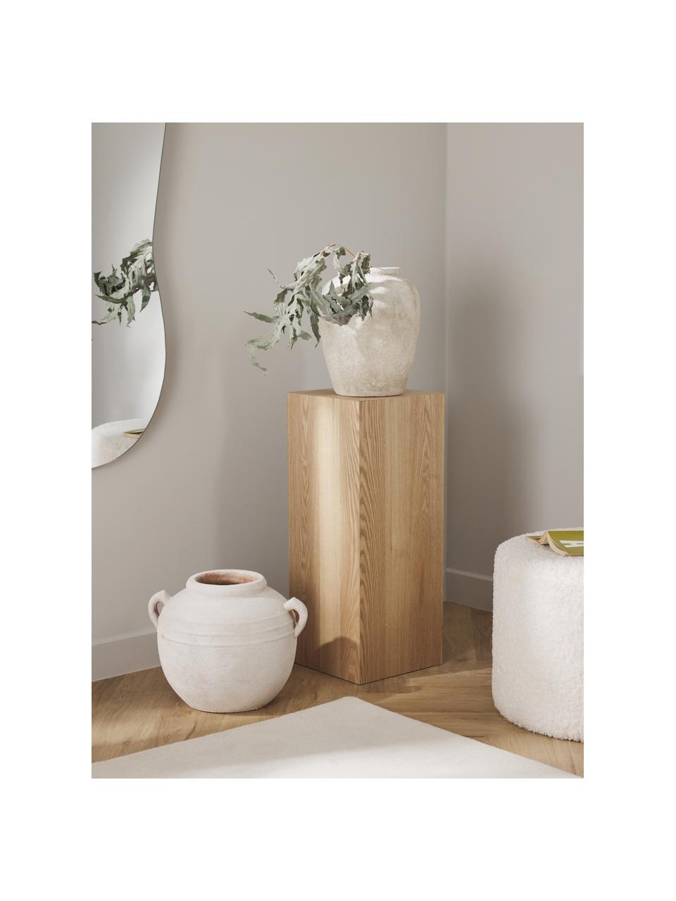 Bodenvase Leana mit Sand-Finish, Terrakotta, Cremeweiß, Ø 26 x H 32 cm