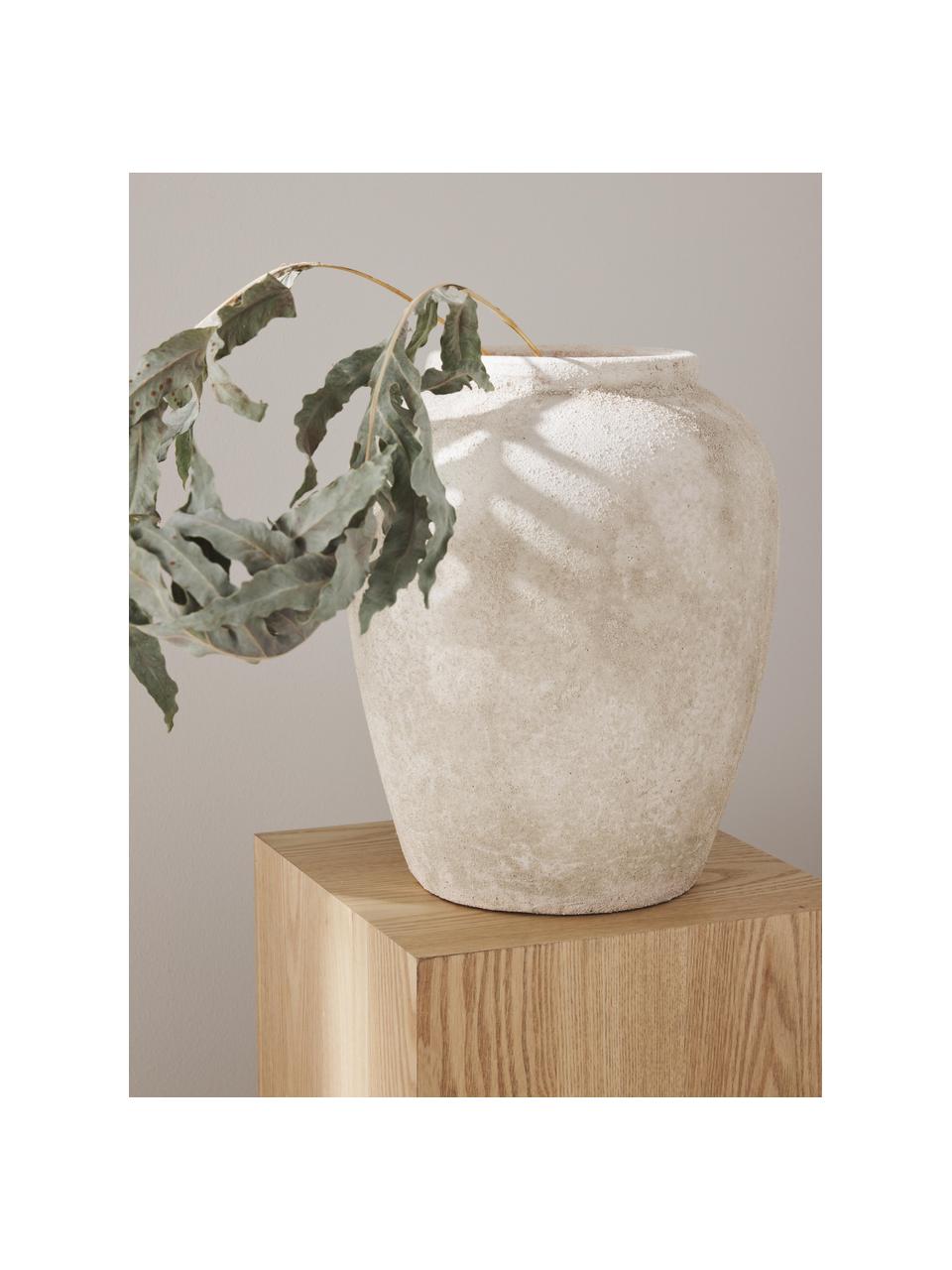 Podlahová váza s pískovým povrchem Leana, Červená, Světle béžová, Ø 26 cm, V 32 cm
