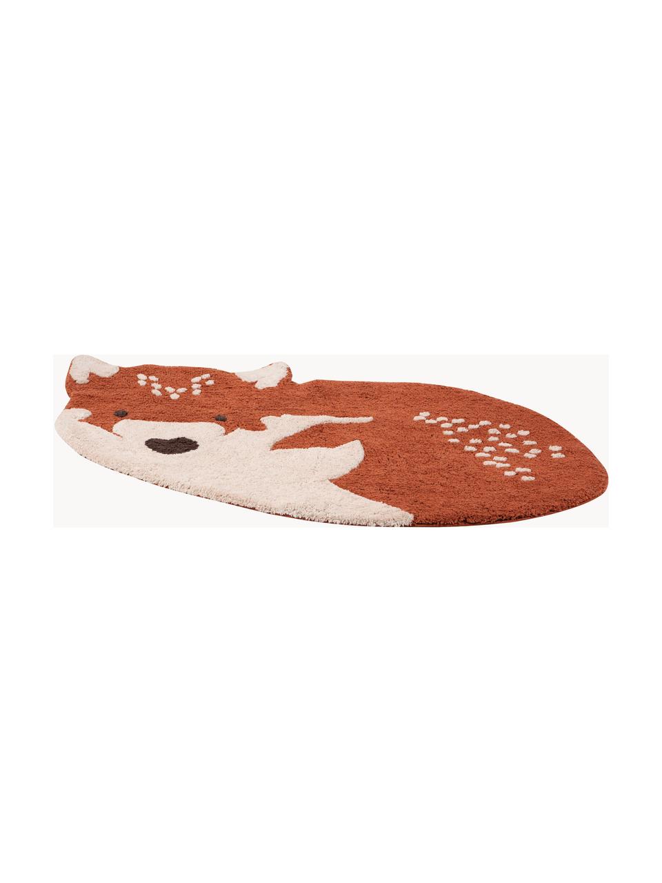 Alfombra infantil Little Fox, Algodón, Turrón, beige claro, An 110 x L 70 cm