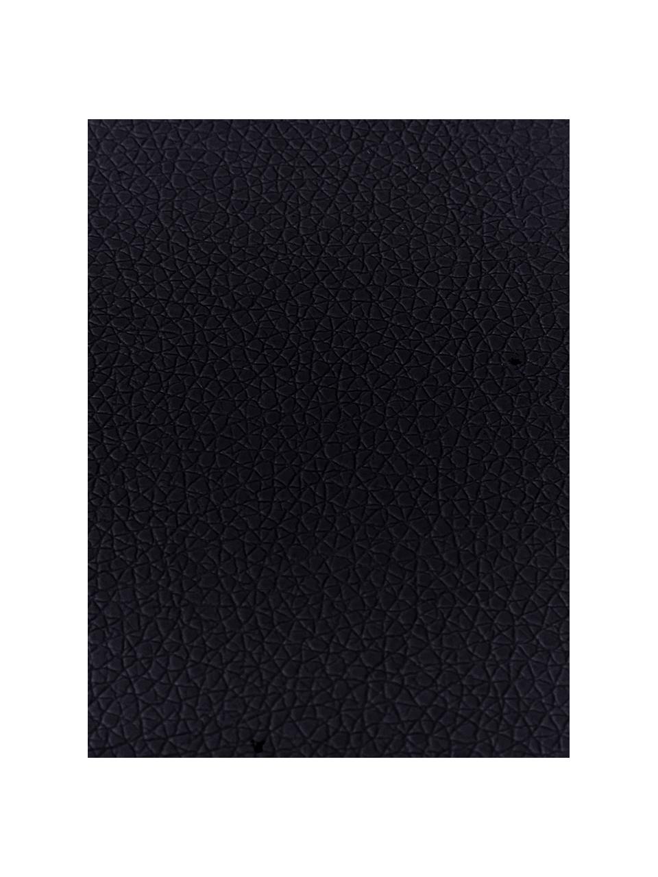 Hoekige kunstleer onderzetter Pik, 4 stuks, Kunstleer (PVC), Zwart, B 10 x L 10 cm