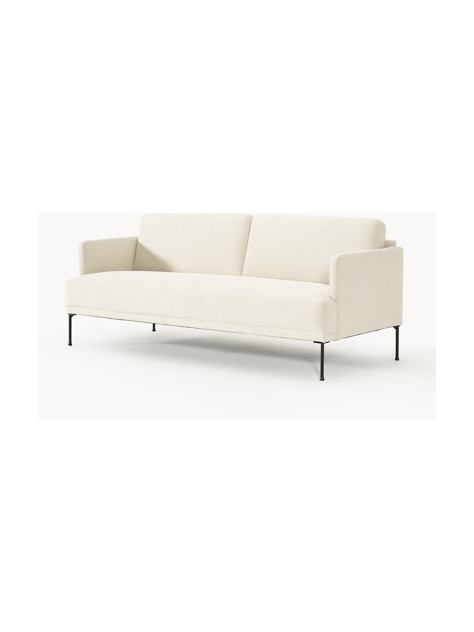 Sofa Fluente (3-Sitzer), Bezug: 100 % Polyester Der strap, Gestell: Massives Kiefernholz, Bir, Webstoff Off White, B 196 x T 85 cm