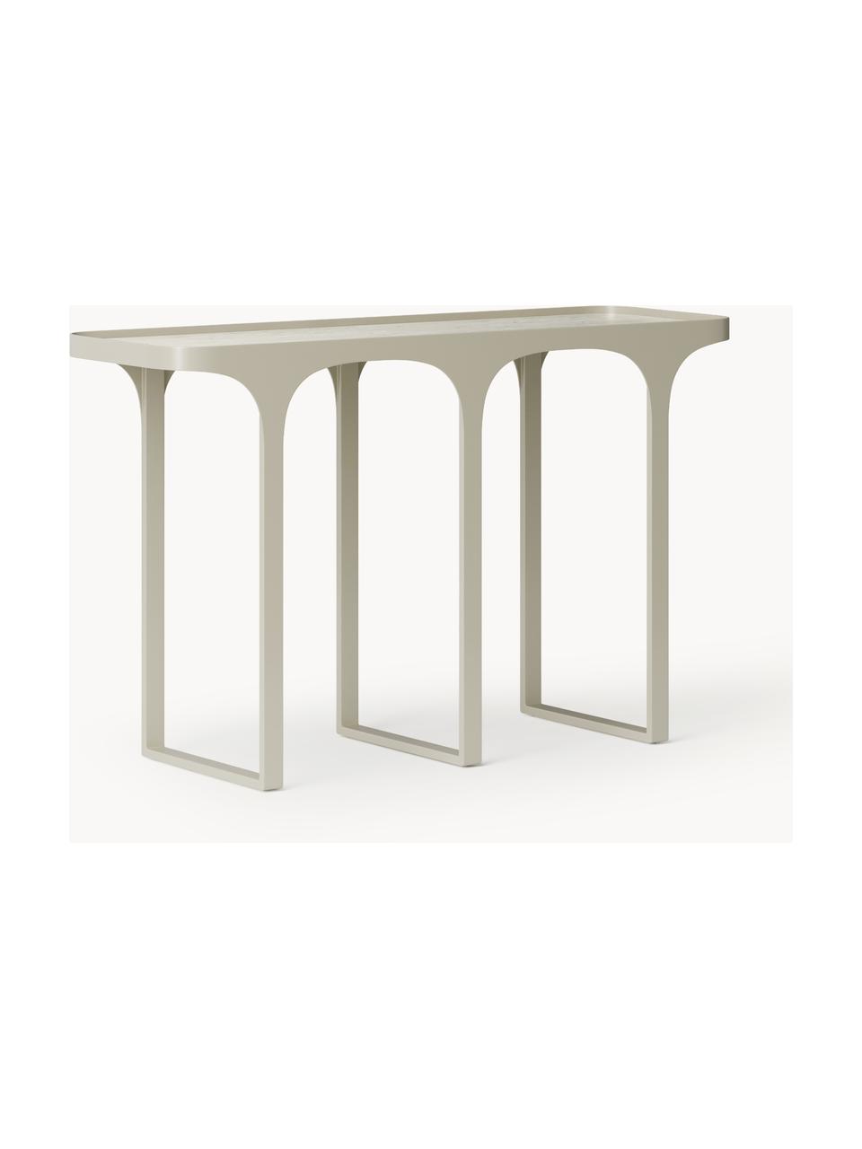 Console aspect travertin Bella, Aspect travertin beige clair, larg. 120 x haut. 75 cm