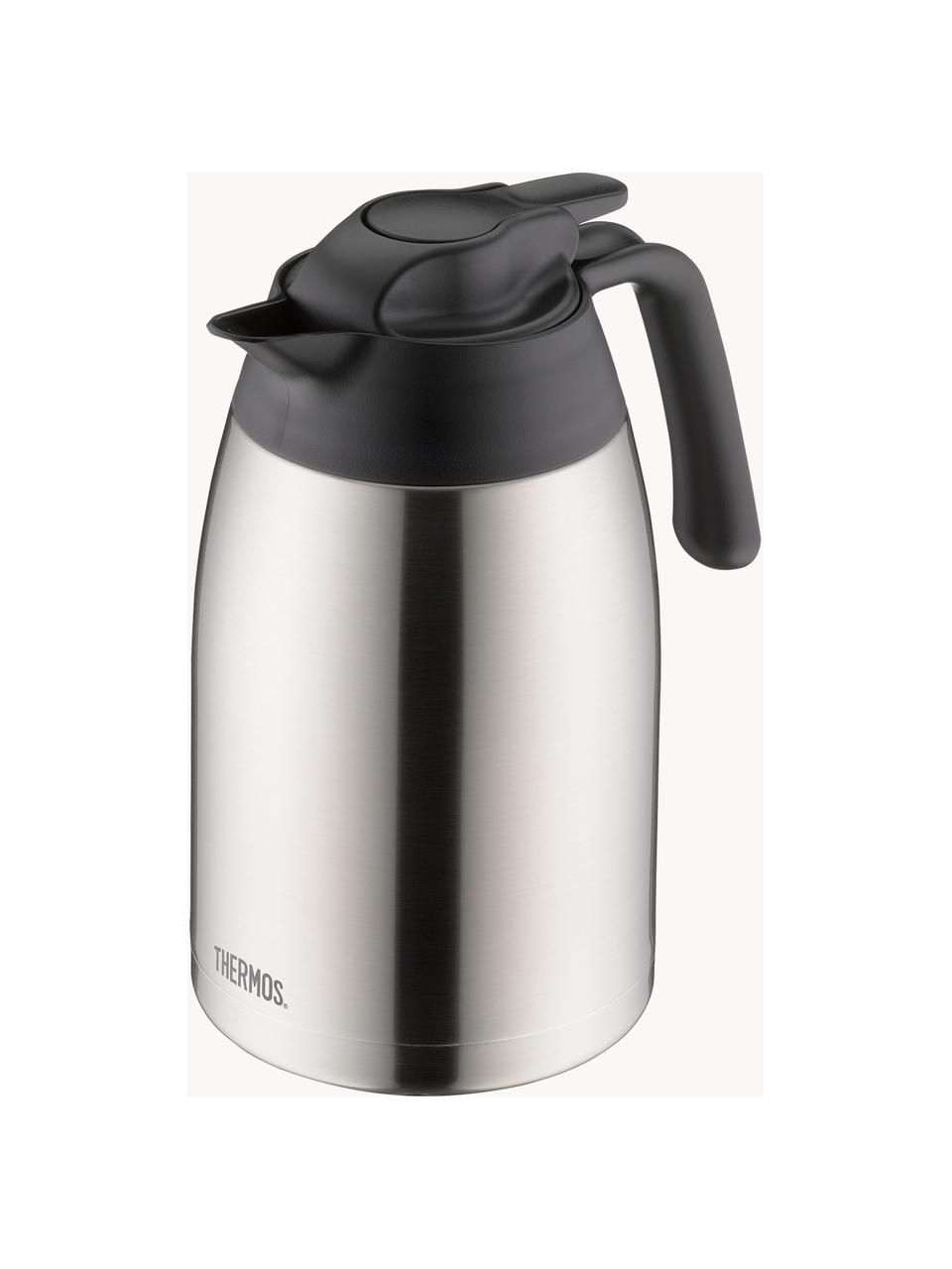 Termo THV, 1,5 L, Recipiente: acero inoxidable, cepilla, Plateado mate, 1,5 L