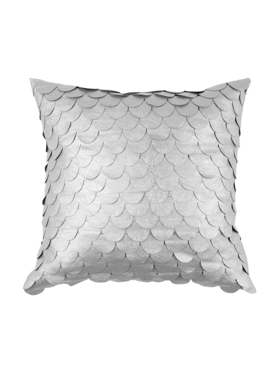 Glinsterend kussen Gasby Chic, met vulling, Edelstaalkleurig, 40 x 40 cm