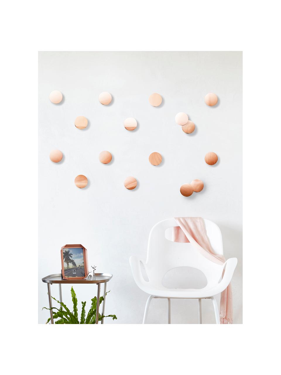 Set decoración de pared Confetti Dots, 16 pzas., Metal, Cobre, Ø 7 cm