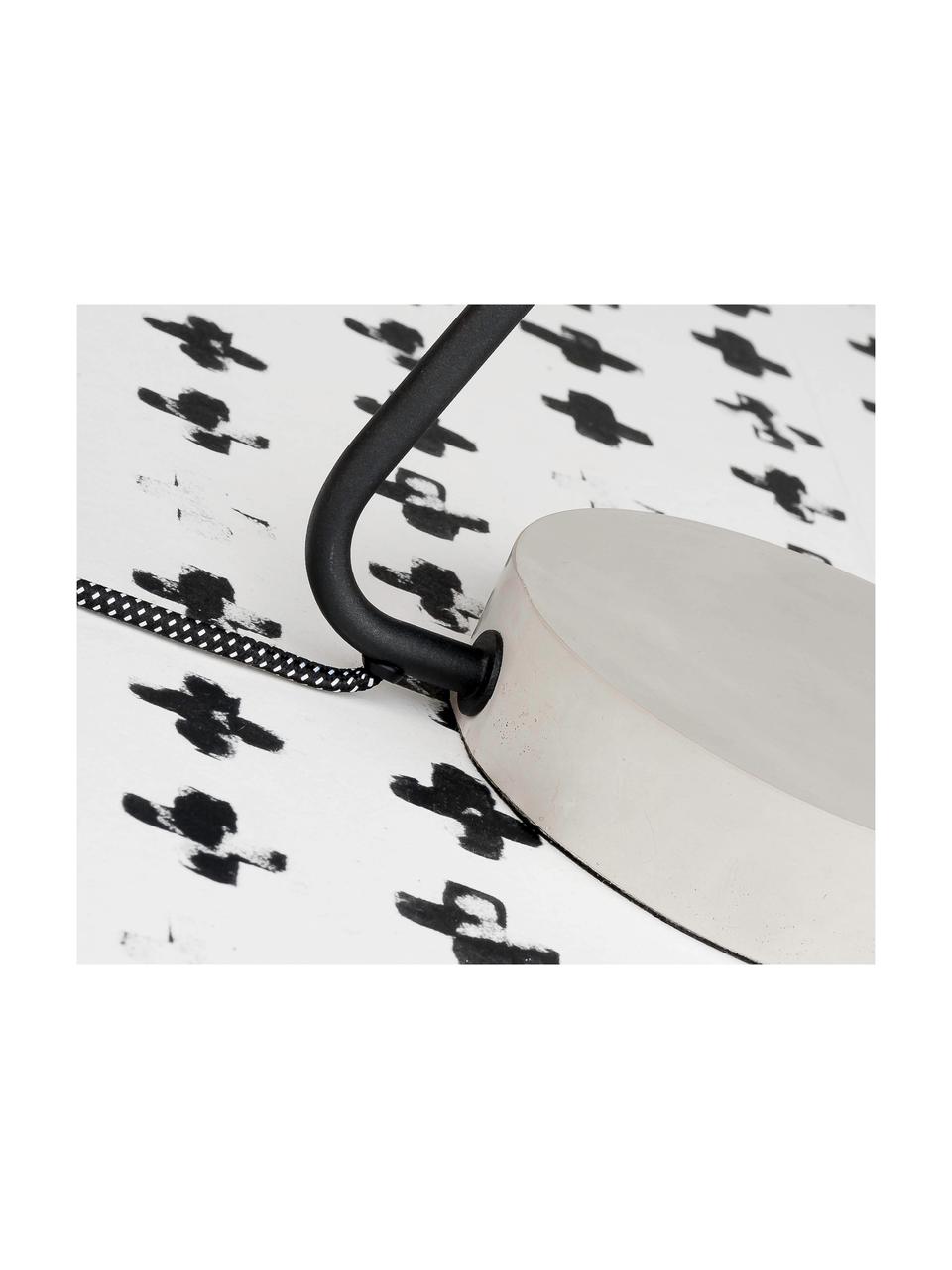 Lámpara de escritorio grande de cemento Madrid, Pantalla: metal recubierto, Estructura: metal recubierto, Cable: cubierto en tela, Negro, cemento, An 22 x Al 57 cm