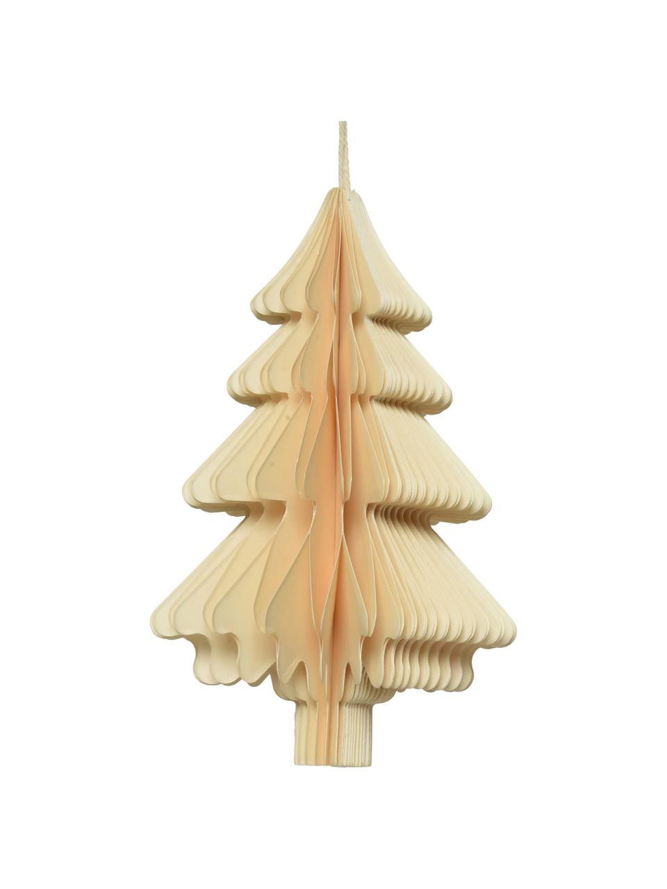 Baumanhänger Foresto, 4 Stück, Beige, Grün, Braun, Ø 9 x H 15 cm