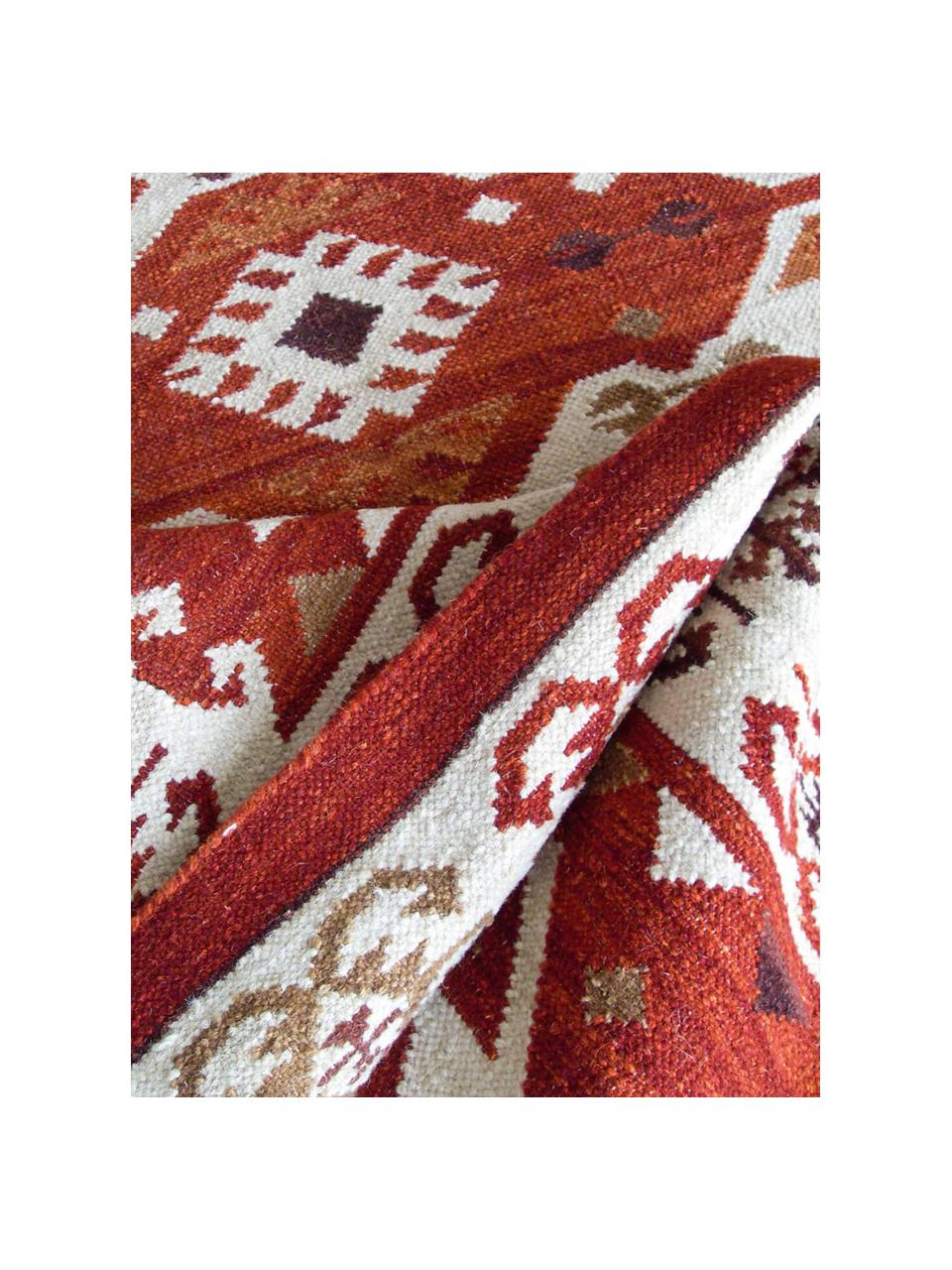 Alfombra corredor artesanal de lana Ria, 100% lana

Las alfombras de lana se pueden aflojar durante las primeras semanas de uso, la pelusa se reduce con el uso diario., Tonos rojos, An 80 x L 250 cm