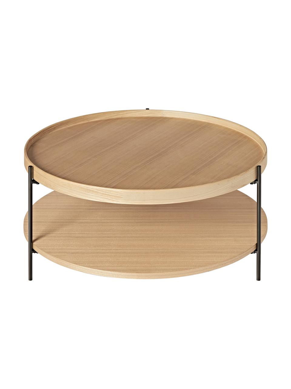 Okrúhly drevený konferenčný stolík Renee, Jaseňové drevo, Ø 90 cm